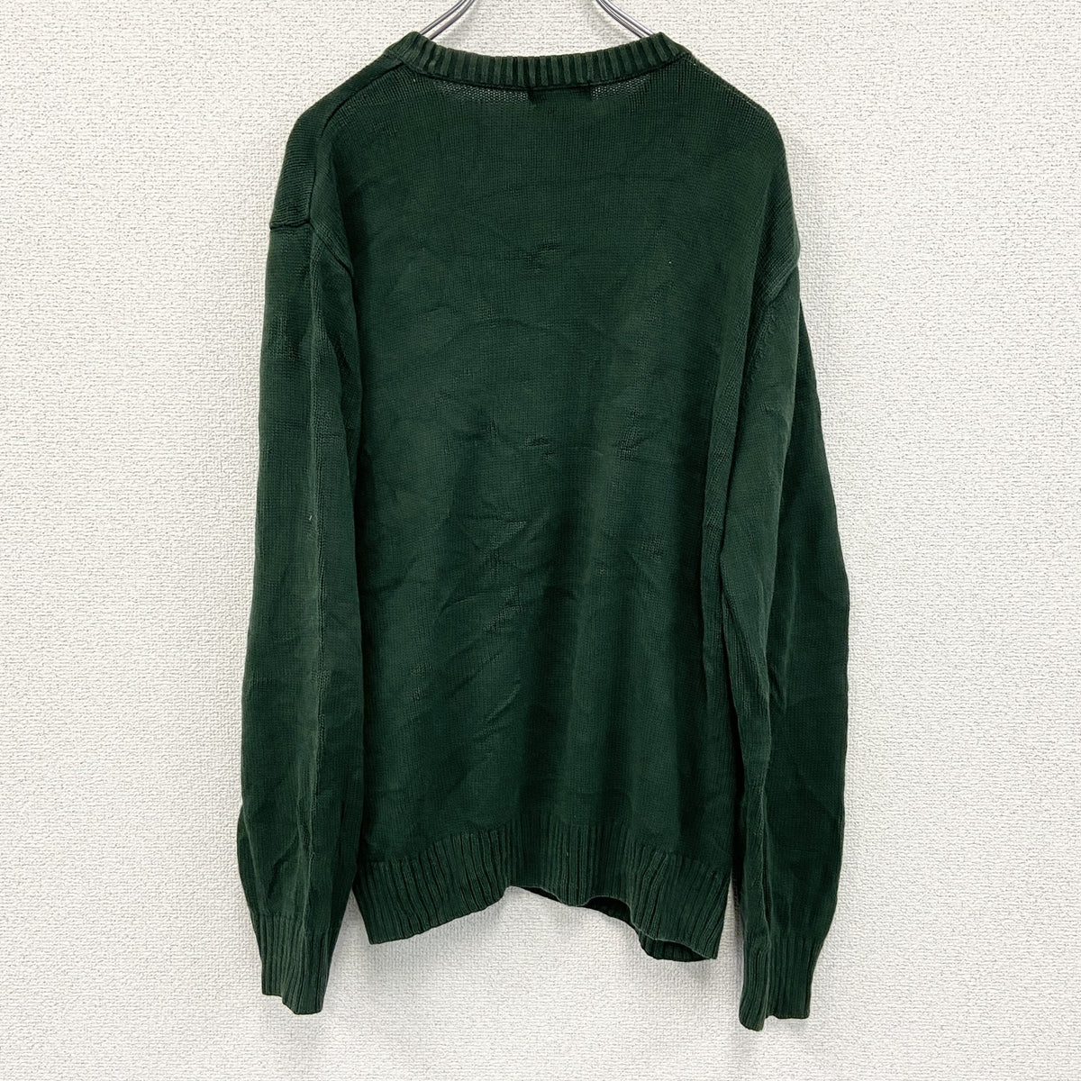古着 used　DOCKERS　ドッカーズ　コットンニットセーター　緑　グリーン　Lサイズ