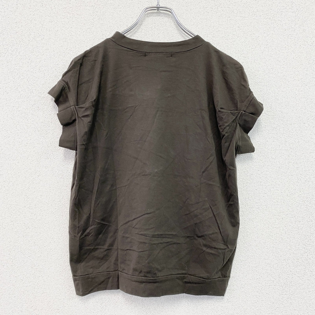 mizuiro ind　ミズイロインド　半袖Tシャツ　タックスリーブ　茶色　ブラウン　古着