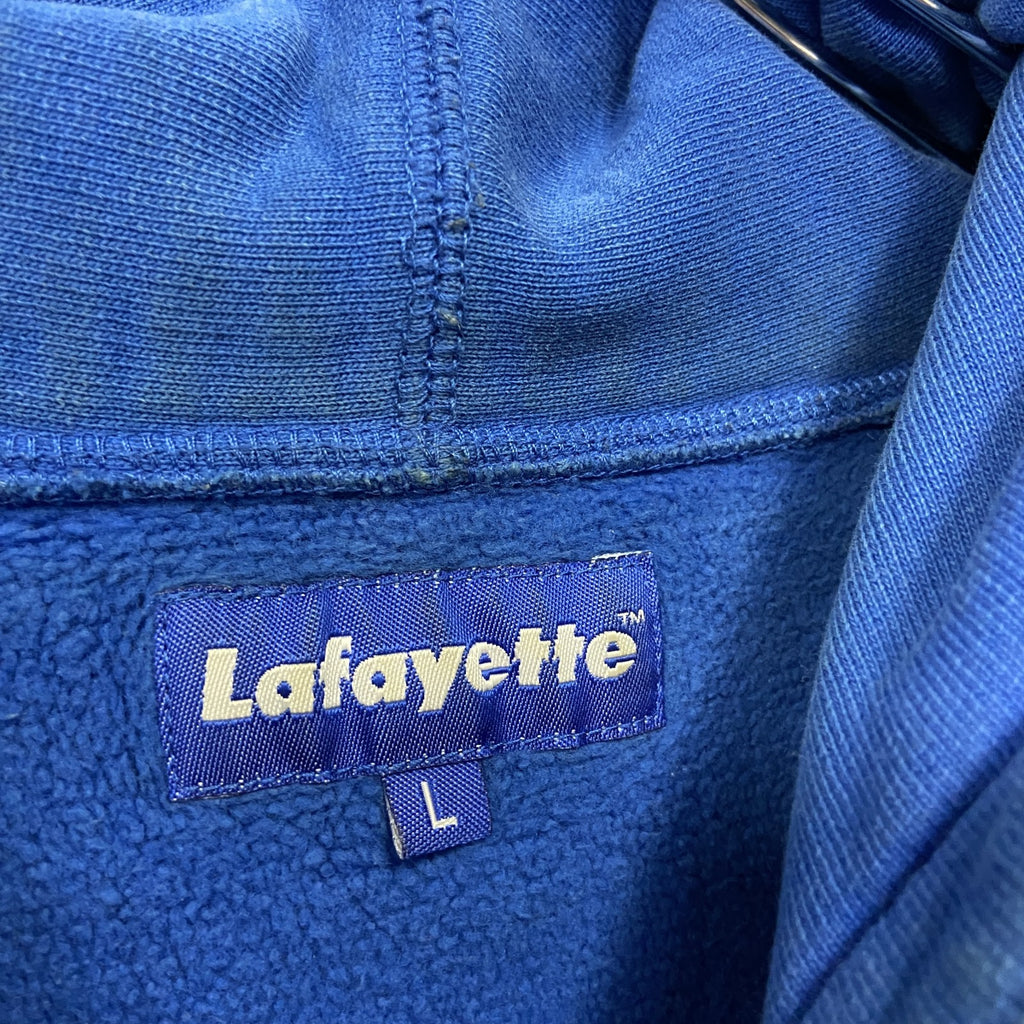Lafayette　ラファイエット　LOGO 2TONE HOODIE　スウェットパーカー/フーディー　青　ブルー　Lサイズ　古着