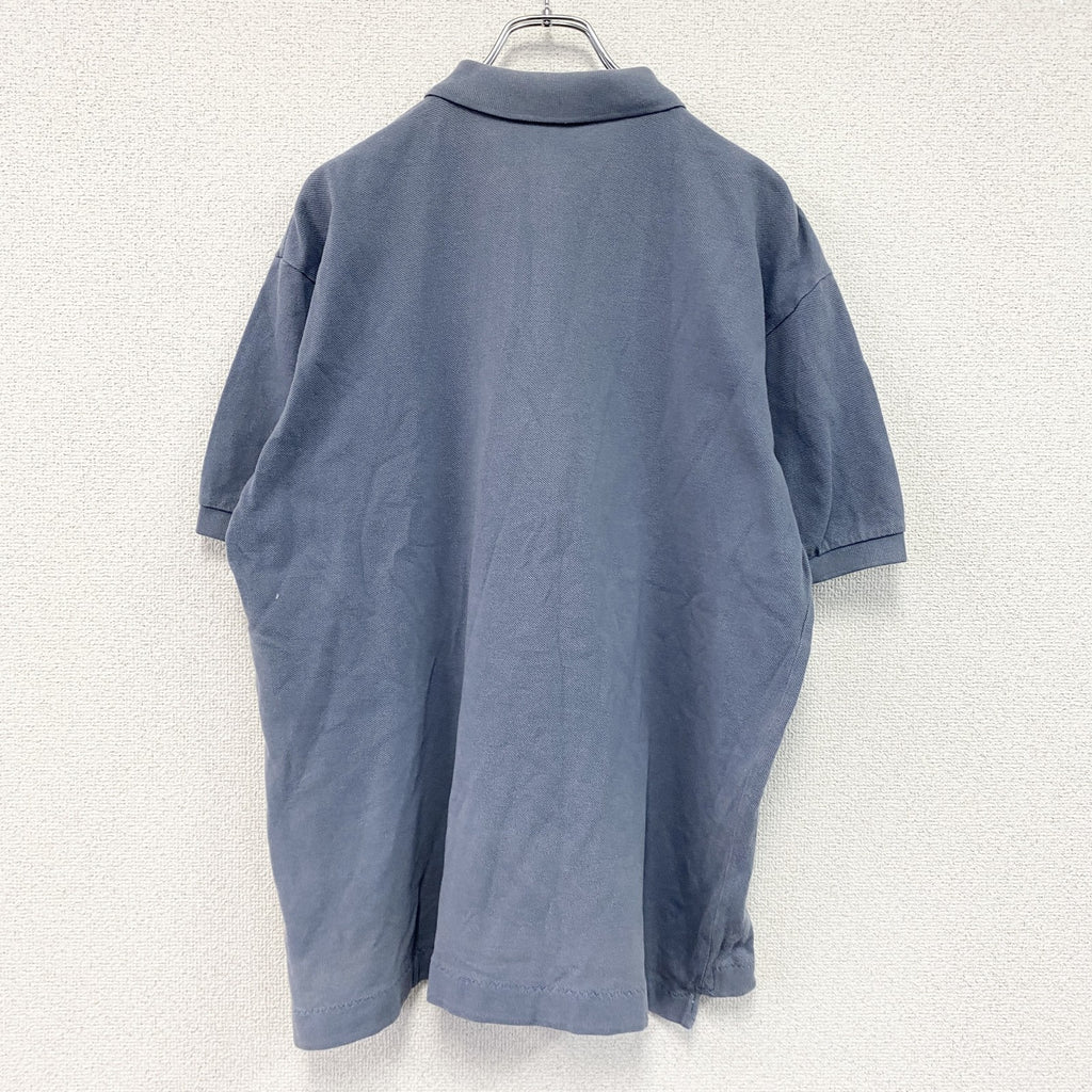 ～90s　Papas　パパス　半袖ポロシャツ　ヴィンテージ　ブルーグレー　Lサイズ　古着