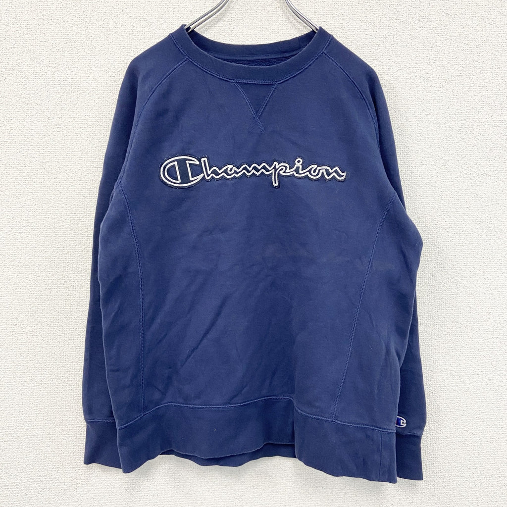 champion　チャンピオン　裏起毛スウェット/トレーナー　紺　ネイビー　Mサイズ　古着