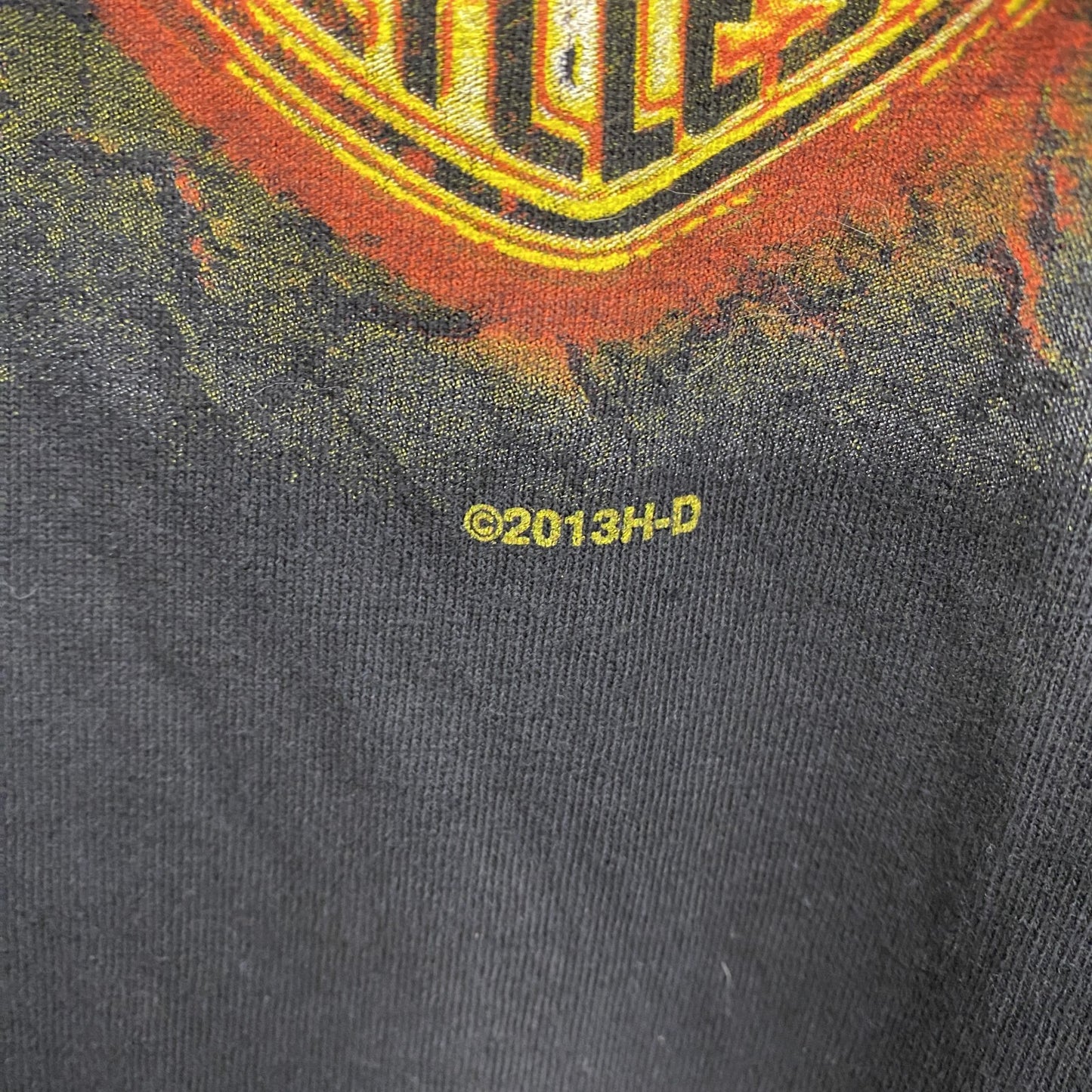 HARLEY DAVIDSON　ハーレーダビッドソン　長袖プリントTシャツ　黒　ブラック　XLサイズ