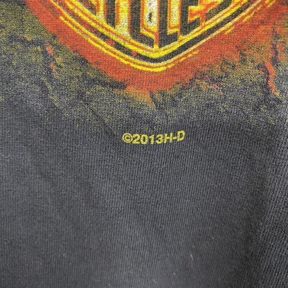 HARLEY DAVIDSON　ハーレーダビッドソン　長袖プリントTシャツ　黒　ブラック　XLサイズ