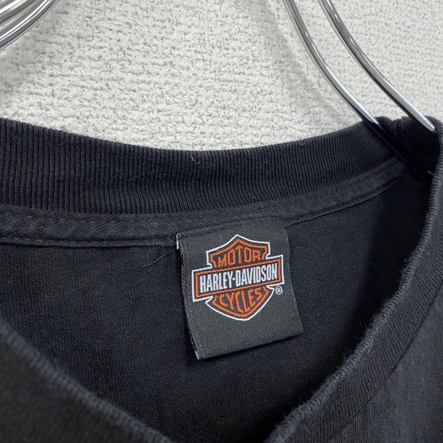 HARLEY DAVIDSON　ハーレーダビッドソン　長袖プリントTシャツ　黒　ブラック　XLサイズ