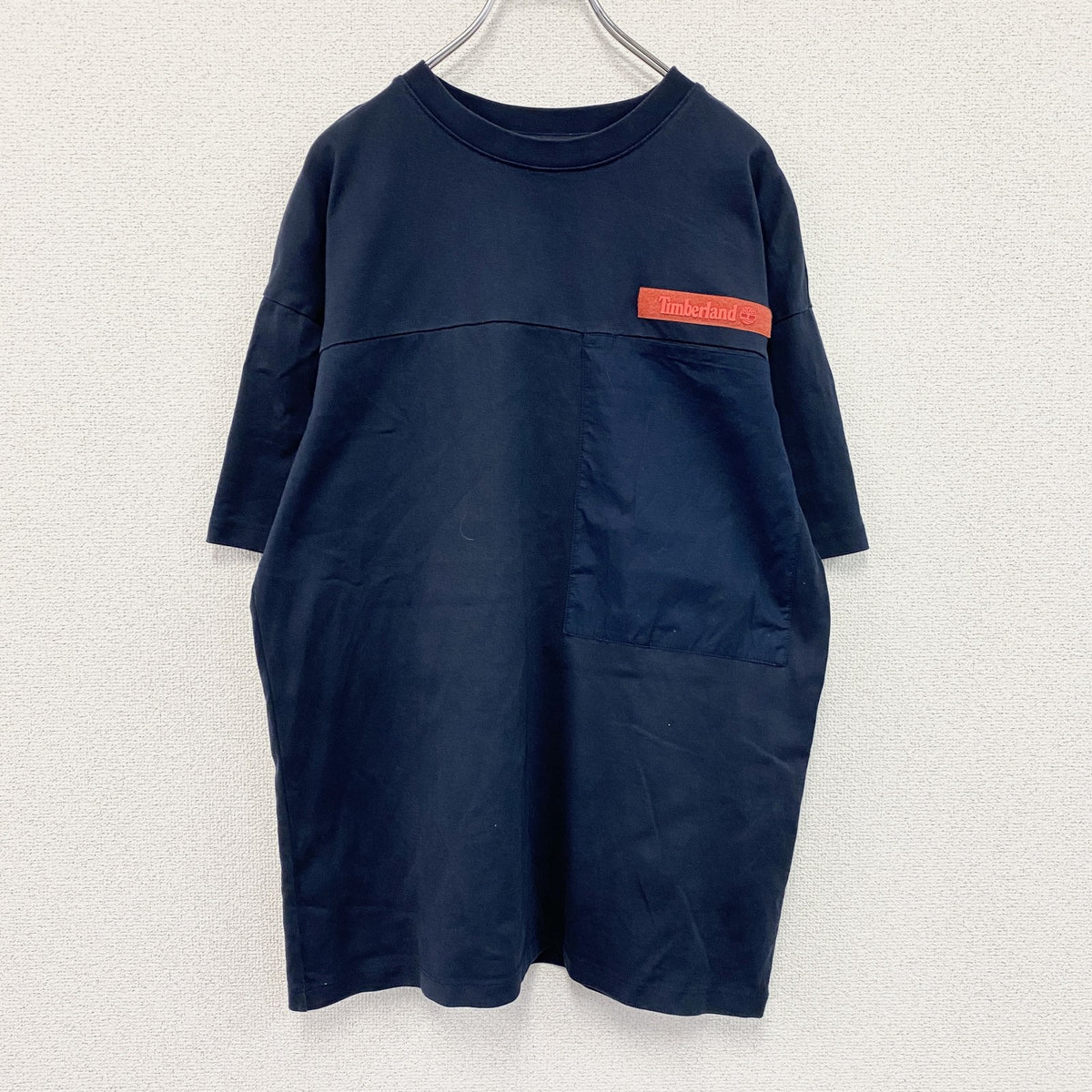 Timberland　ティンバーランド　半袖Ｔシャツ　紺　ネイビー　Mサイズ Tシャツ カットソー メンズ 古着