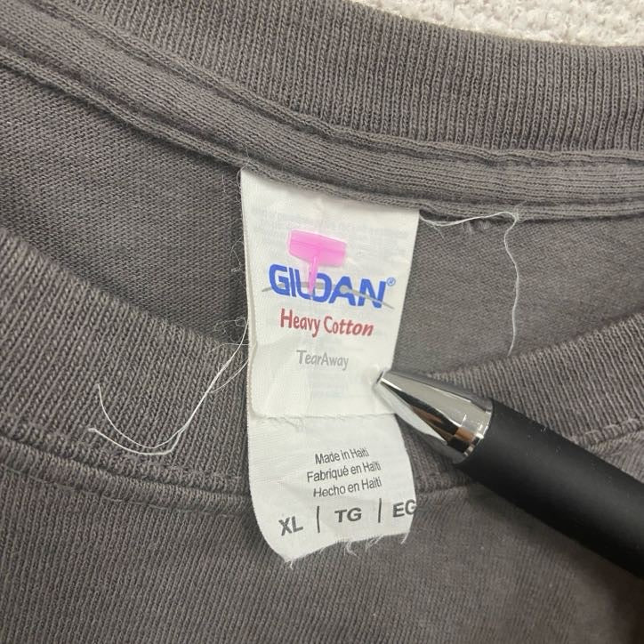 GILDAN　半袖プリントTシャツ　リアルツリー　迷彩柄　ブルークラブ　灰色　ダークグレー　XLサイズ　　　古着