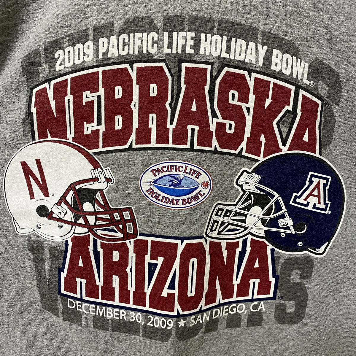 RUSSELL　ラッセル　アメフト　半袖カレッジプリントTシャツ　スポーツ　グレー　灰色　レトロ　Mサイズ　古着