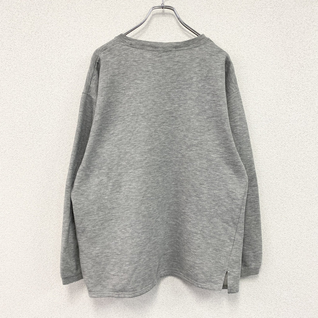 90s　Calvin Klein Jeans　カルバンクラインジーンズ　スウェット/トレーナー　デカロゴ　ヴィンテージ　グレー　Lサイズ スウェットトップス メンズ コットン 古着