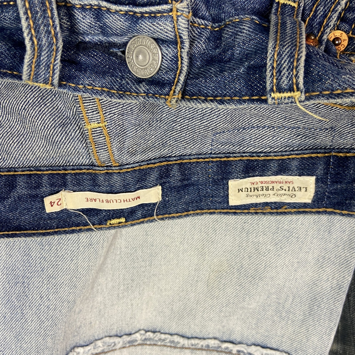 Levi's Premium　リーバイスプレミアム　フレアデニムパンツ/ジーンズ　ジップフライ　インディゴ　W24サイズ　古着