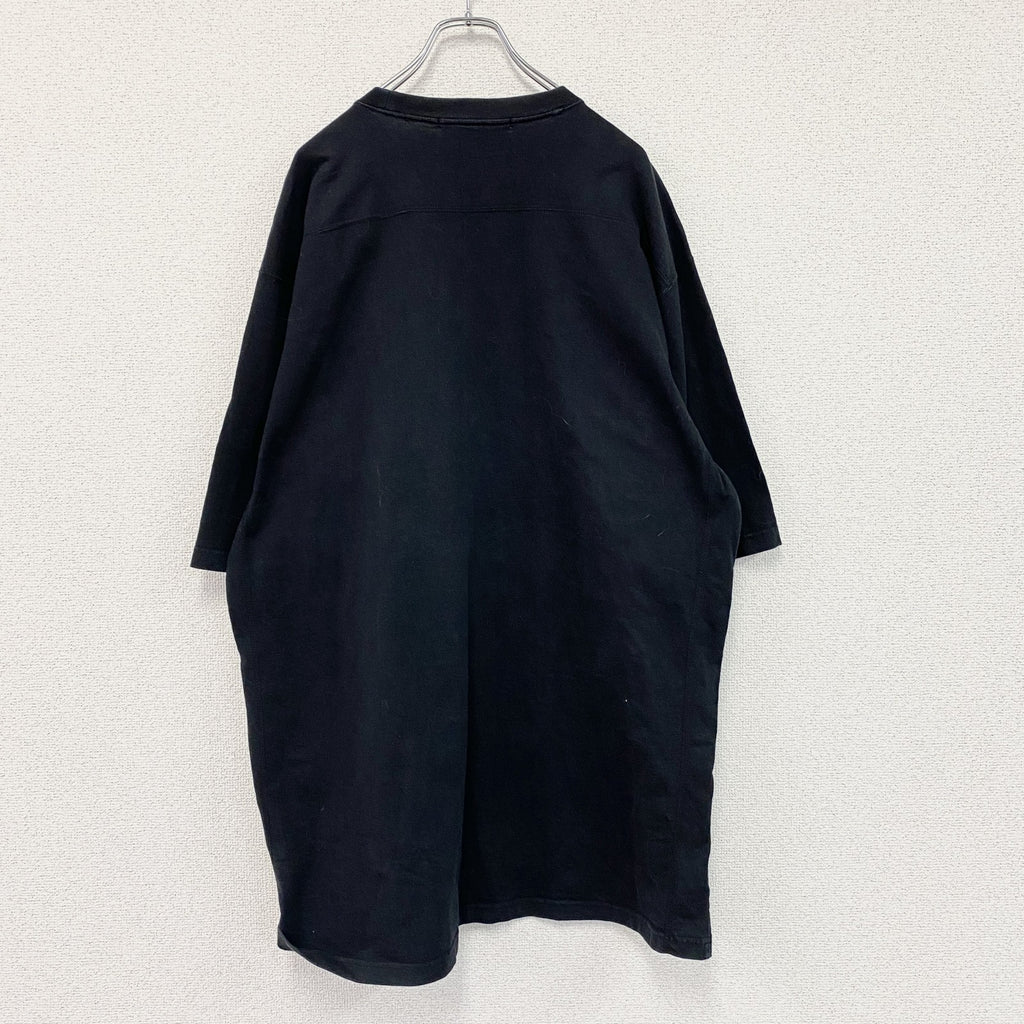 INDIGO-RED　インディゴレッド　半袖プリントＴシャツ　黒　ブラック　2XLサイズ Tシャツ カットソー メンズ 古着