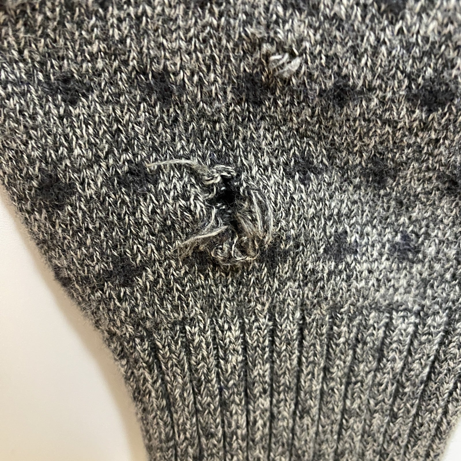 LEVI’S　リーバイス　長袖フェアアイル柄ニット　セーター　ショールカラー　グレー　灰色　秋冬服　Mサイズ　古着