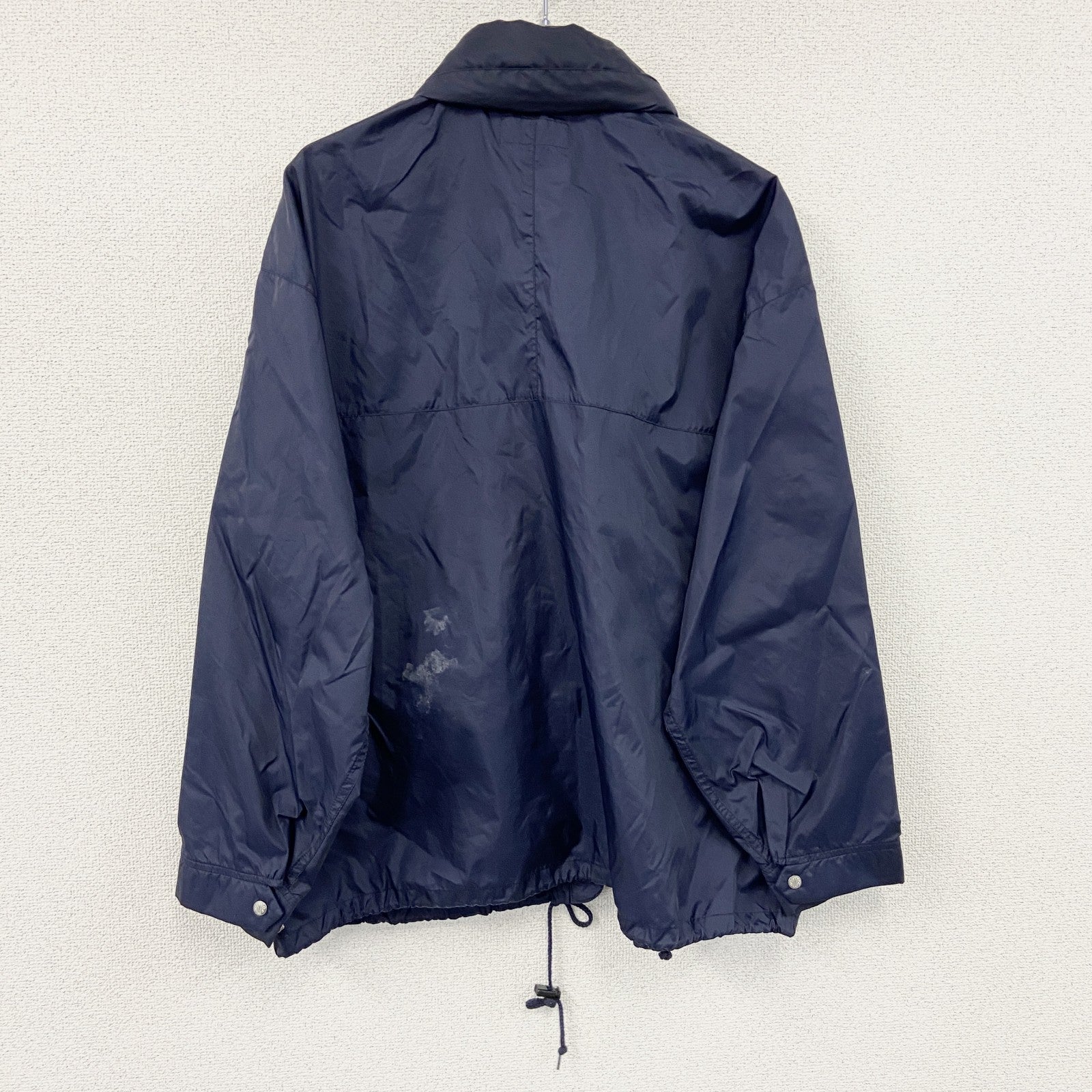 90s　CHAPS RALPH LAUREN　チャップスラルフローレン　フルジップナイロンジャケット　紺　ネイビー　Lサイズ　　ヴィンテージ　古着