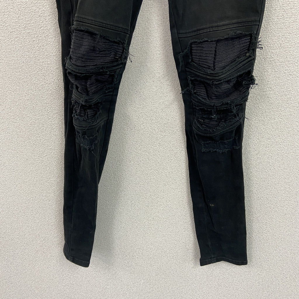Danke Schon　ダンケシェーン　デニムパンツ/ジーンズ　スキニーパンツ　ジップフライ　黒　ブラック　古着