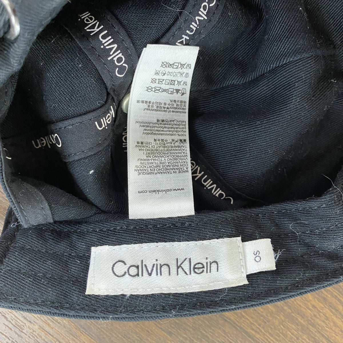 Calvin Klein　カルバンクライン　6パネルキャップ　ベースボールキャップ　黒　ブラック　ワンサイズ　　古着
