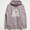 Reebok　リーボック　長袖フロントロゴプリントパーカー　薄紫　パープル　ピンク　秋冬服　Sサイズ　古着