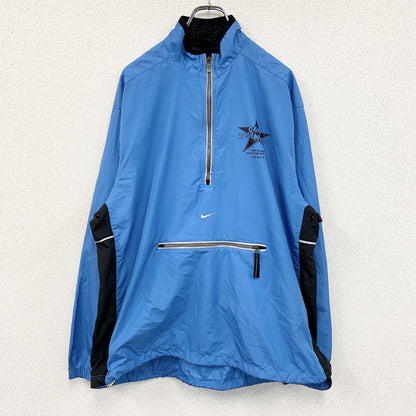 古着 used　NIKE　ナイキ　ハーフジップナイロンジャケット　水色　ライトブルー　Lサイズ