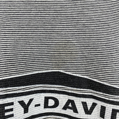 HARLEY DAVIDSON　ハーレーダビッドソン　半袖ボーダーTシャツ　グレー　Lサイズ