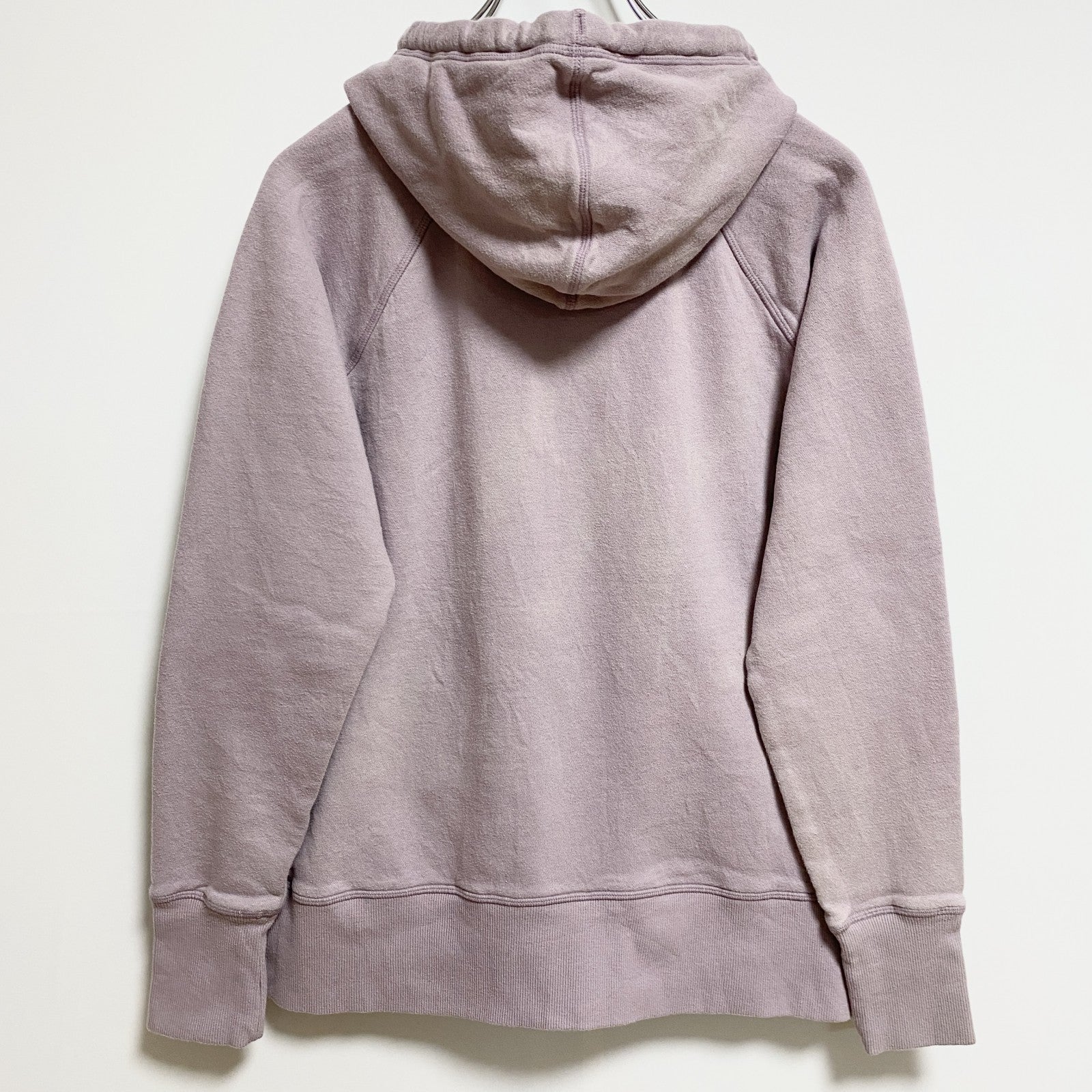 Reebok　リーボック　長袖フロントロゴプリントパーカー　薄紫　パープル　ピンク　秋冬服　Sサイズ　古着
