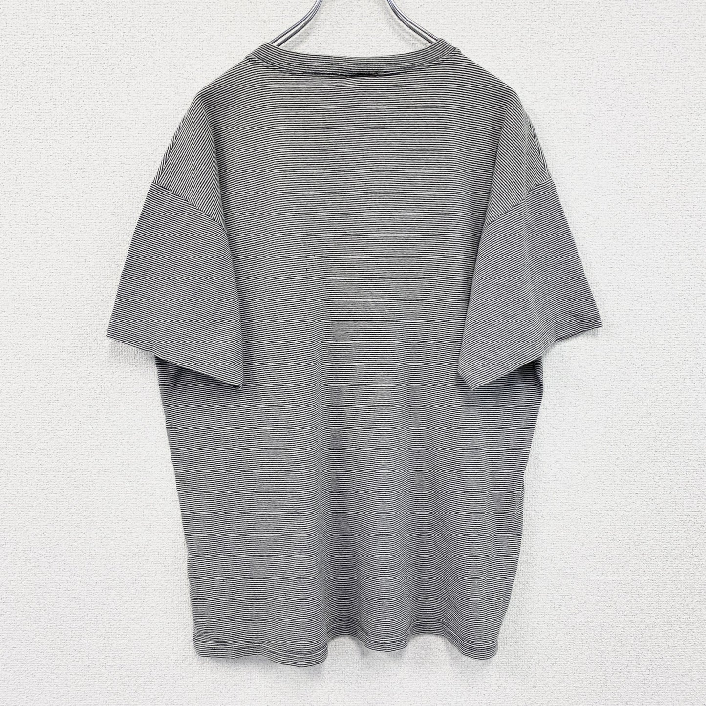 HARLEY DAVIDSON　ハーレーダビッドソン　半袖ボーダーTシャツ　グレー　Lサイズ