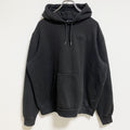 PUMA　プーマ　長袖ワンポイント立体ロゴパーカー　プルオーバー　シンプル　黒　ブラック　秋冬服　Lサイズ　古着