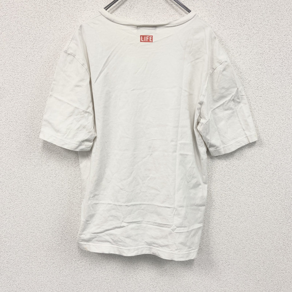 ABAHOUSE　アバハウス　半袖プリントTシャツ　エッフェル塔　トロカデロ広場　白　ホワイト　Mサイズ　　　古着