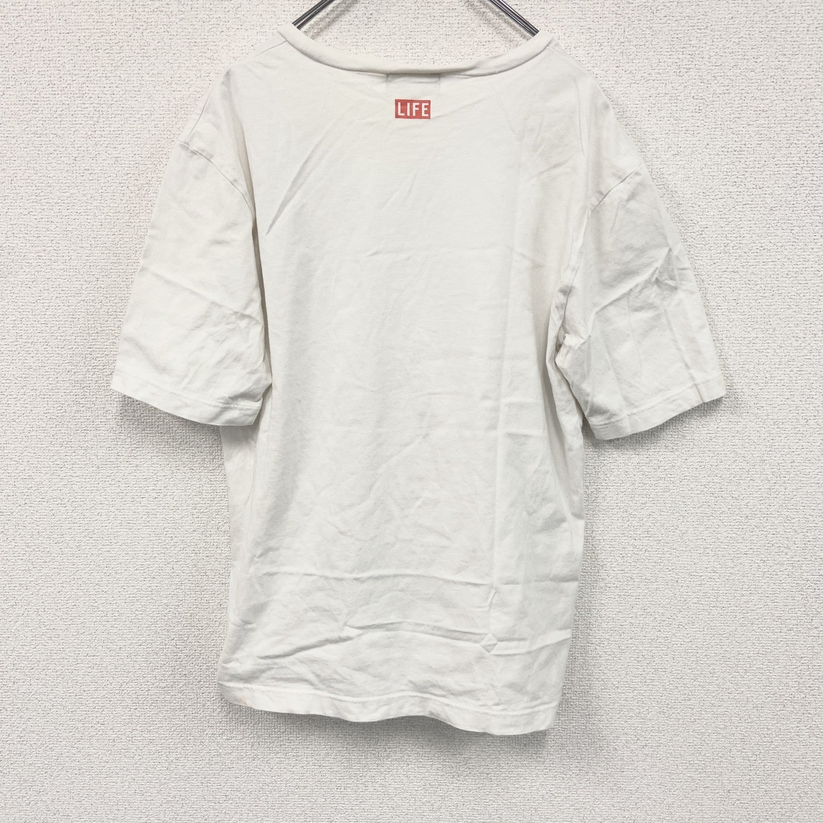 ABAHOUSE　アバハウス　半袖プリントTシャツ　エッフェル塔　トロカデロ広場　白　ホワイト　Mサイズ　　　古着