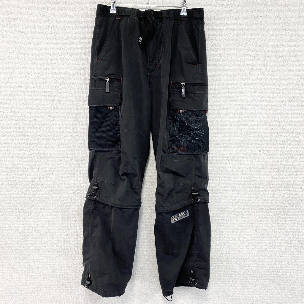 Kakei　ギミックカーゴパンツ　ハーフパンツ　2WAY　黒　ブラック　Mサイズ　古着