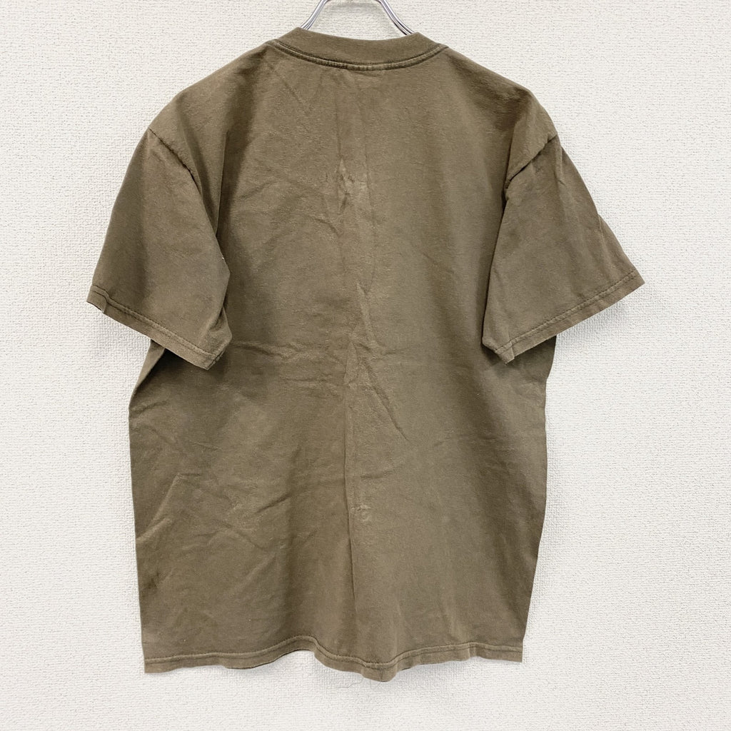 00s　GILDAN　ギルダン　半袖プリントTシャツ　ヴィンテージ　茶色　ブラウン　Lサイズ　古着