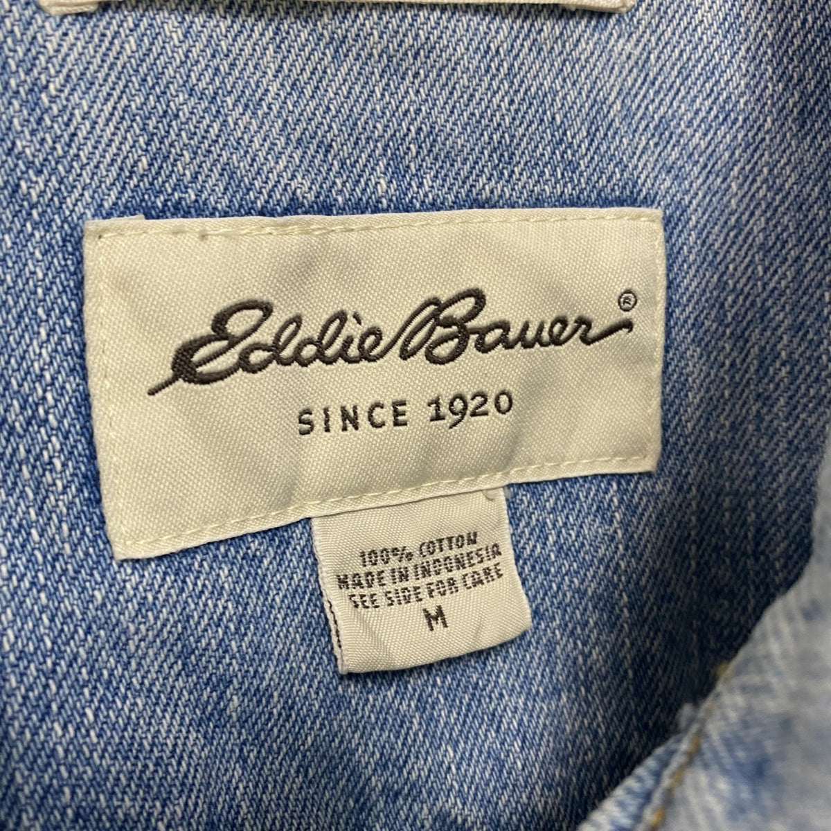 Eddie Bauer　エディーバウアー　デニムジャケット/Gジャン　インディゴ　Mサイズ　古着