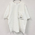 TOMMY JEANS　トミージーンズ　半袖ワッフル地Tシャツ　ポケT　白　ホワイト　Sサイズ　　　古着