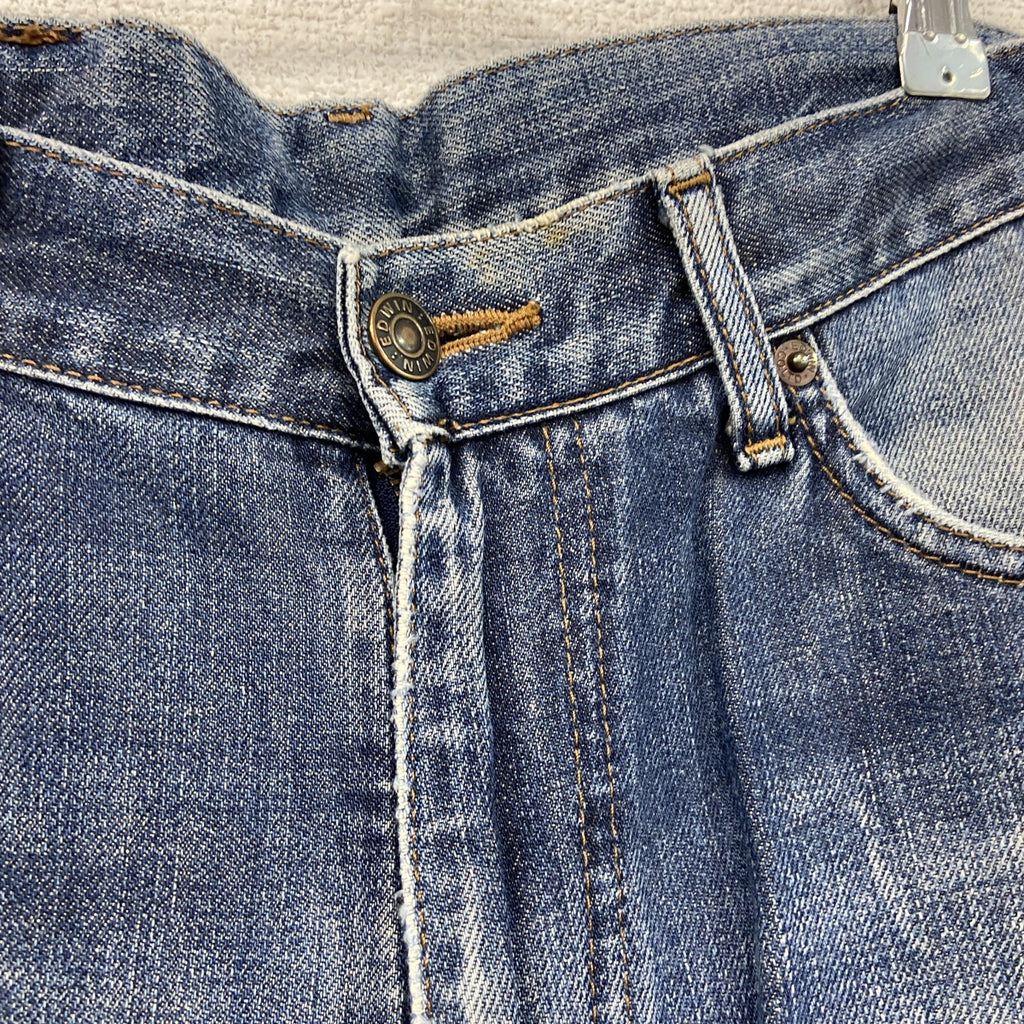 EDWIN　エドウィン　503　デニムパンツ/ジーンズ　ジップフライ　縦落ち　鬼ヒゲ　インディゴ　W32サイズ　古着