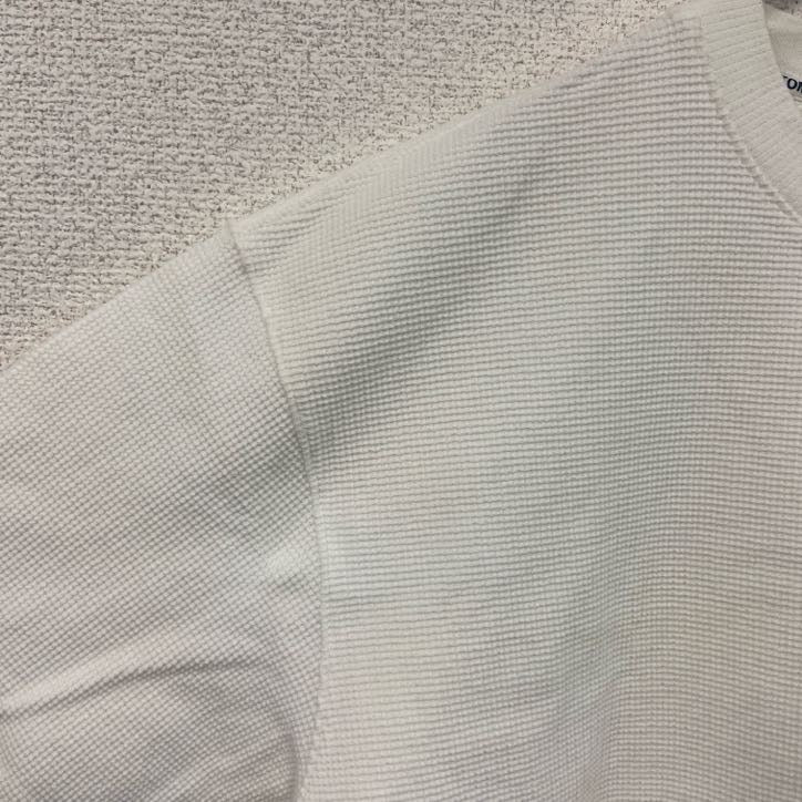 TOMMY JEANS　トミージーンズ　半袖ワッフル地Tシャツ　ポケT　白　ホワイト　Sサイズ　　　古着