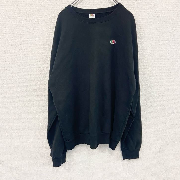 FRUIT OF THE LOOM　スウェット/トレーナー　黒　ブラック　XLサイズ　古着