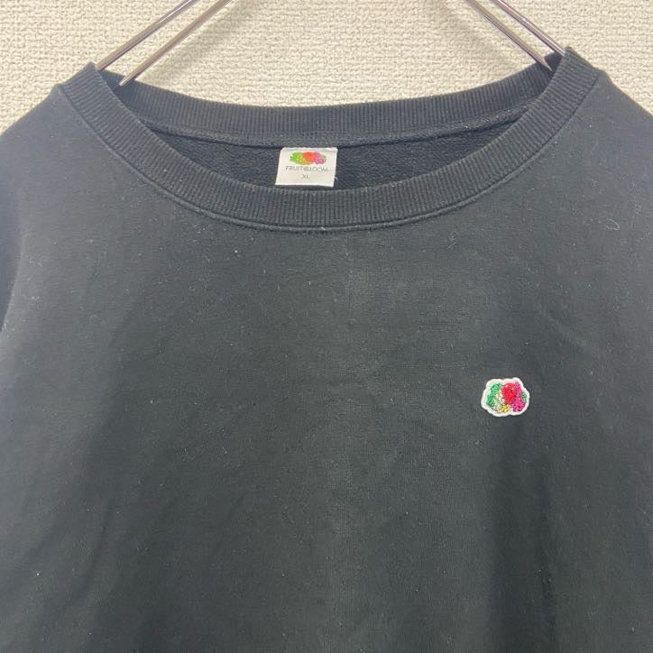 FRUIT OF THE LOOM　スウェット/トレーナー　黒　ブラック　XLサイズ　古着