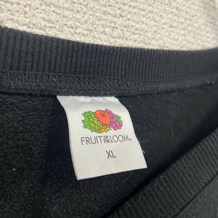 FRUIT OF THE LOOM　スウェット/トレーナー　黒　ブラック　XLサイズ　古着