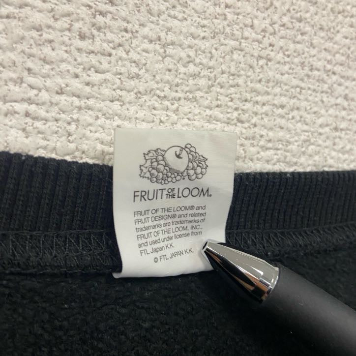 FRUIT OF THE LOOM　スウェット/トレーナー　黒　ブラック　XLサイズ　古着