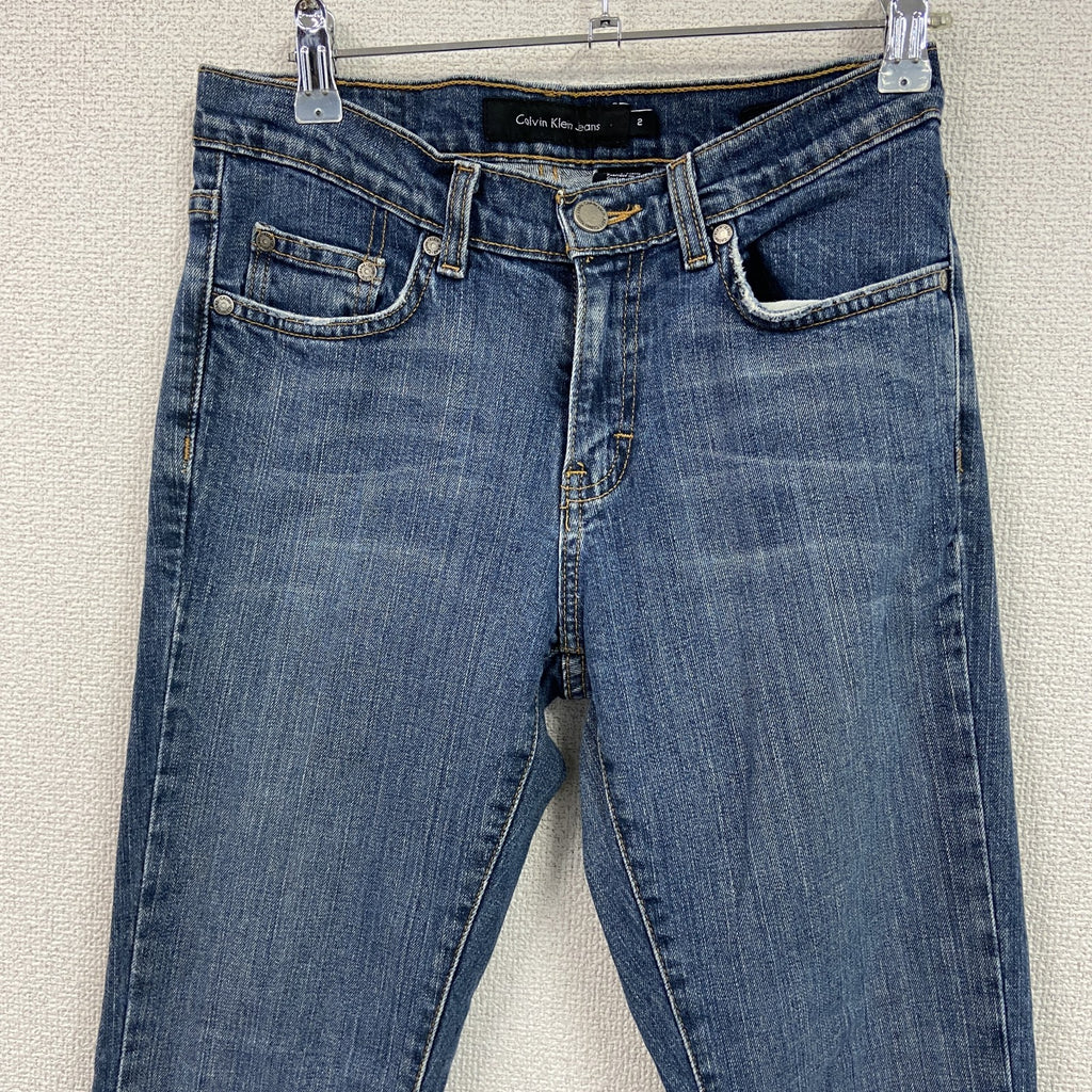 Calvin Klein Jeans　カルバンクラインジーンズ　フレアデニムパンツ/ジーンズ　ジップフライ　インディゴ　2サイズ　古着