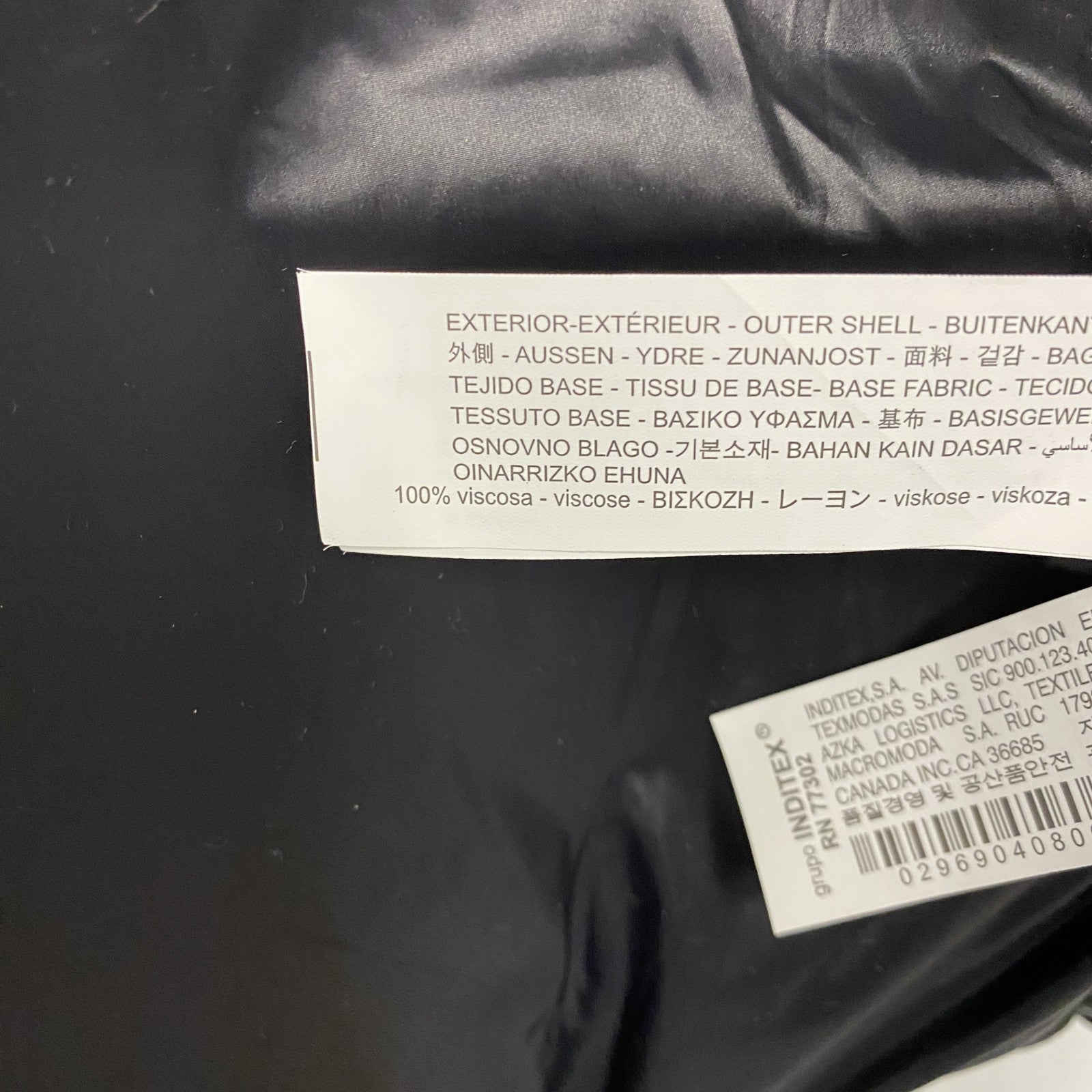 ZARA　ザラ　フェイクレザーベスト　中綿入り　黒　ブラック　XSサイズ　古着