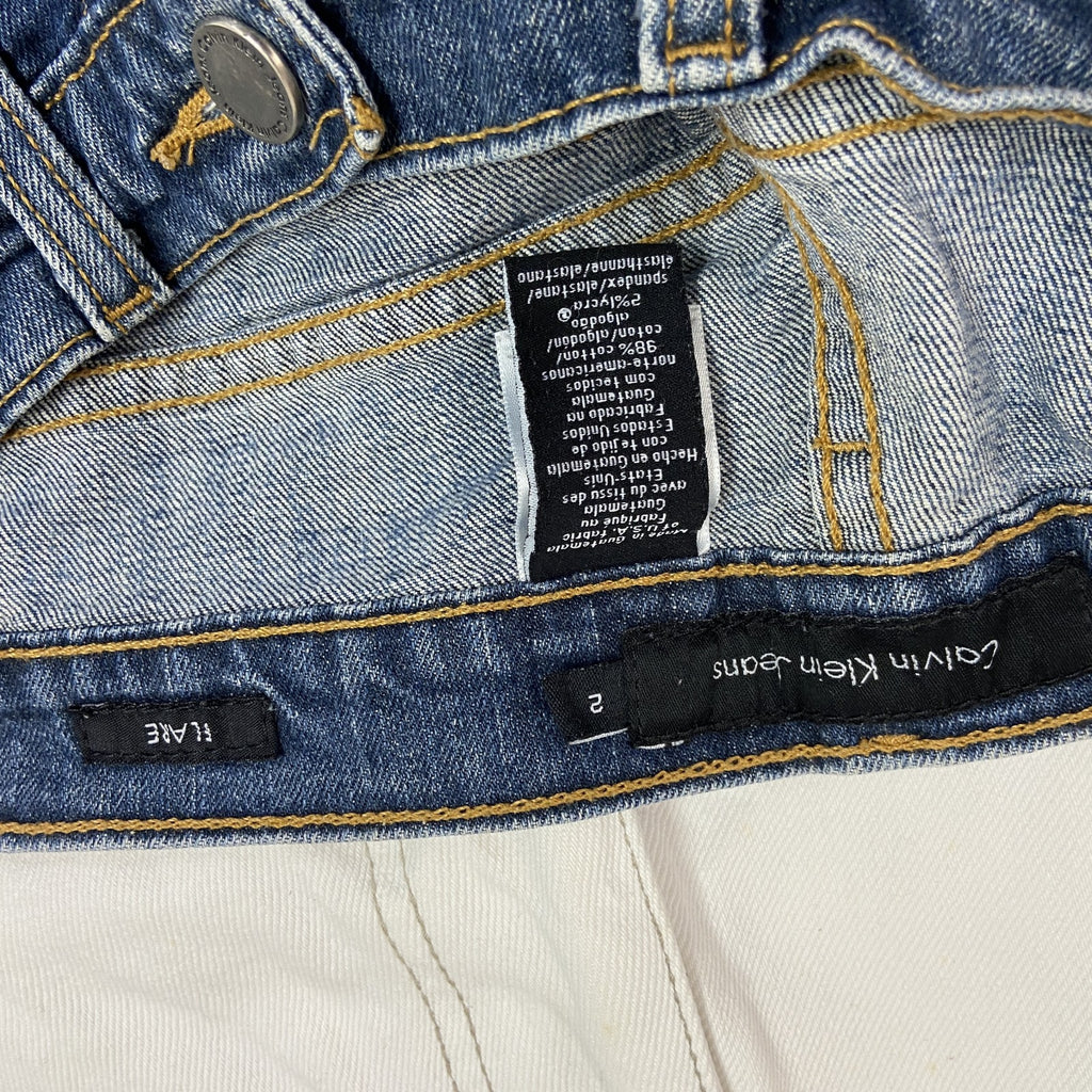 Calvin Klein Jeans　カルバンクラインジーンズ　フレアデニムパンツ/ジーンズ　ジップフライ　インディゴ　2サイズ　古着