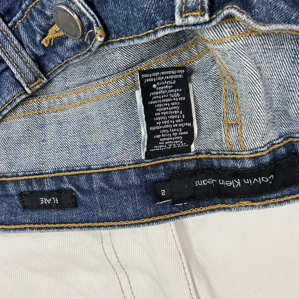 Calvin Klein Jeans　カルバンクラインジーンズ　フレアデニムパンツ/ジーンズ　ジップフライ　インディゴ　2サイズ　古着