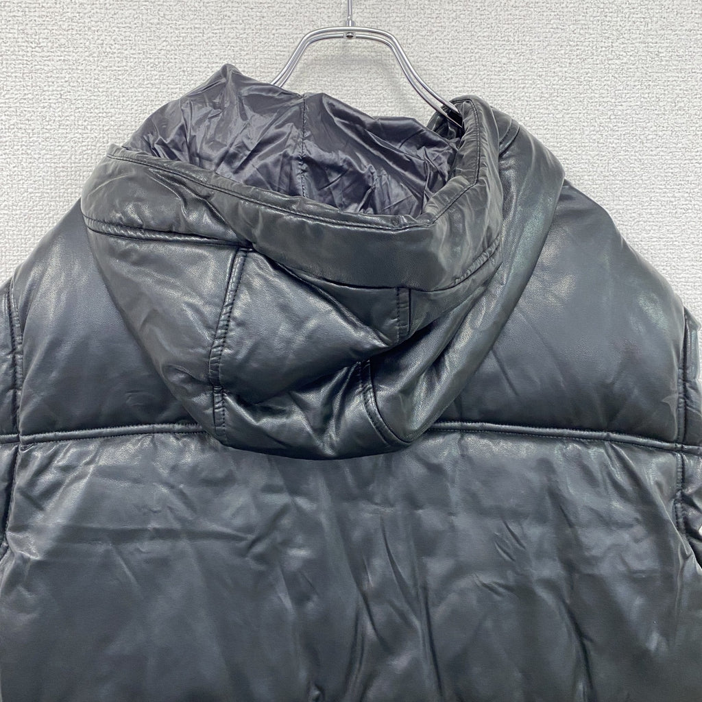 ZARA　ザラ　フェイクレザーベスト　中綿入り　黒　ブラック　XSサイズ　古着