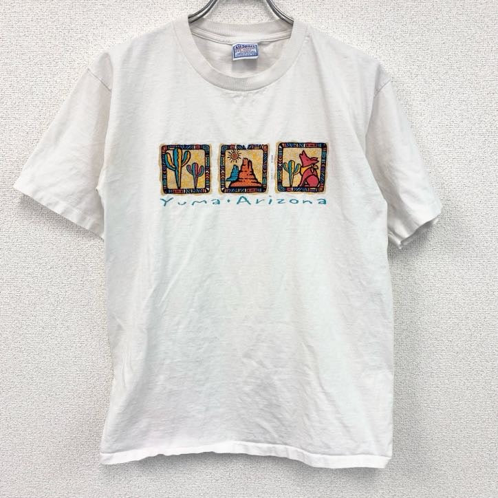 90s　All Sport　オールスポート　半袖プリントTシャツ　ヴィンテージ　USA製　白　ホワイト　Mサイズ　古着