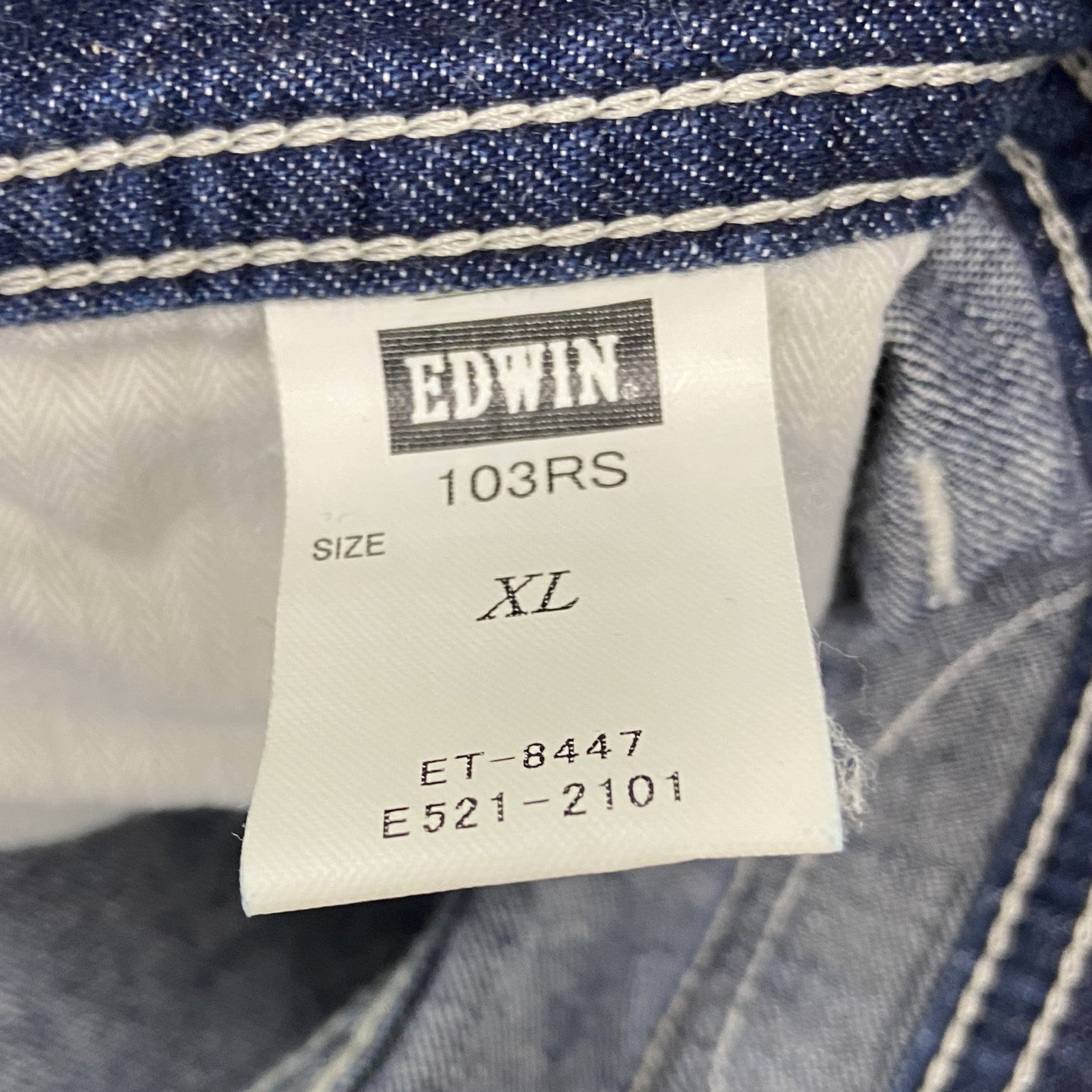 EDWIN　エドウィン　デニムパンツ/ジーンズ　ジップフライ　インディゴ　XLサイズ　古着