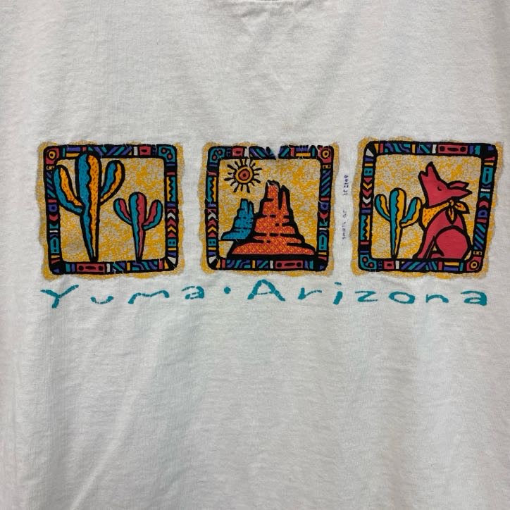 90s　All Sport　オールスポート　半袖プリントTシャツ　ヴィンテージ　USA製　白　ホワイト　Mサイズ　古着