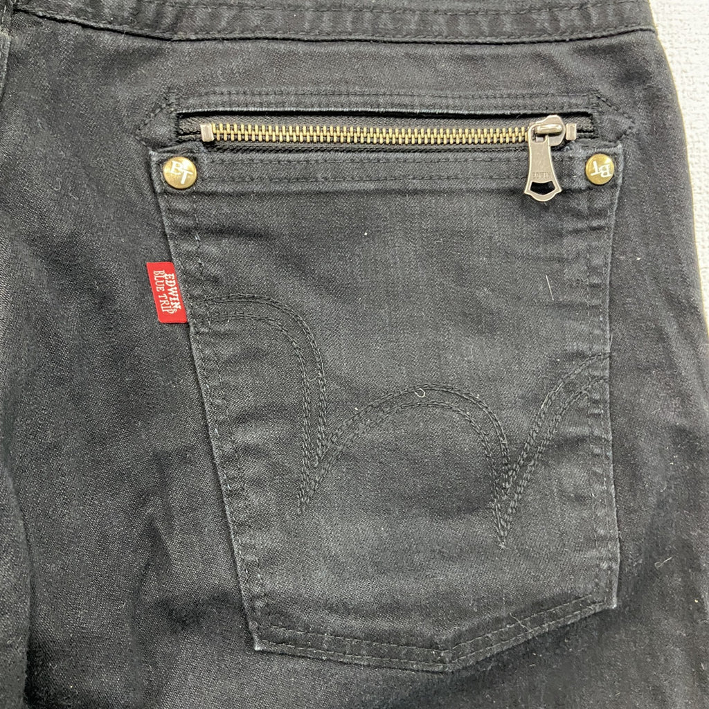 EDWIN　エドウィン　BLUE TRIP　ブラックデニムパンツ/ジーンズ　ジップフライ　黒　ブラック　34サイズ　古着