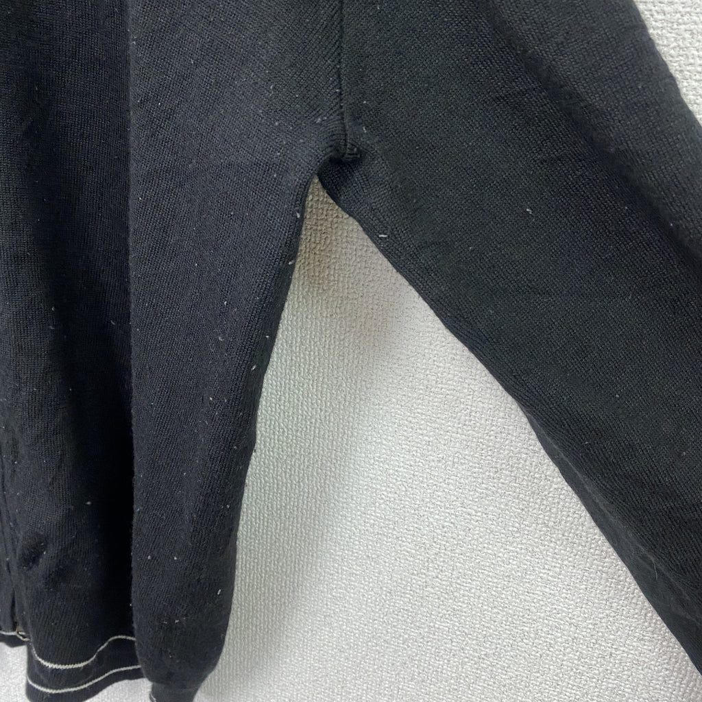 PUMA　プーマ　フルジップアクリルニットセーター　ダブルジップ　黒　ブラック　XLサイズ　古着
