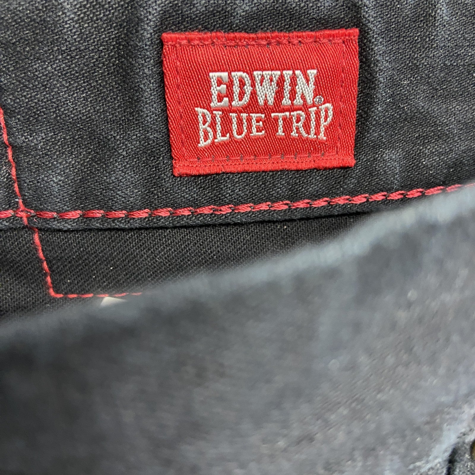 EDWIN　エドウィン　BLUE TRIP　ブラックデニムパンツ/ジーンズ　ジップフライ　黒　ブラック　34サイズ　古着