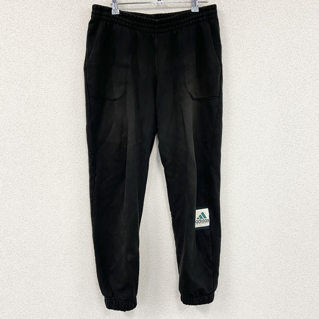 90s　adidas　アディダス　EQUIPMENT　エキップメント　スウェットパンツ　パフォーマンスロゴ　黒　ブラック　Lサイズ　　ヴィンテージ　古着