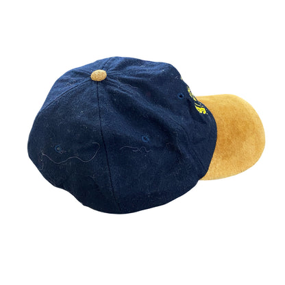 ～00s　6パネルキャップ　ベースボールキャップ　ヴィンテージ　紺　ネイビー　ベージュ