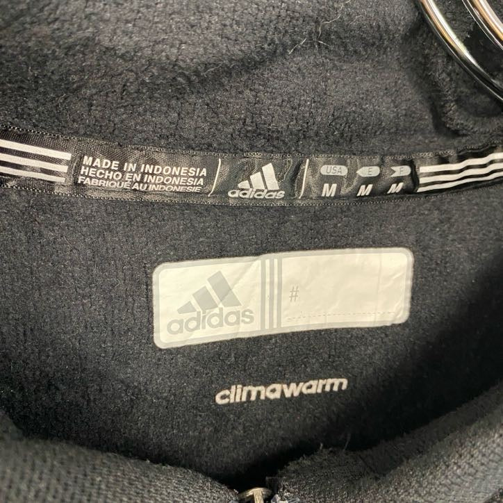 adidas　アディダス　フルジップトラックジャケット/ジャージ　黒　ブラック　Mサイズ